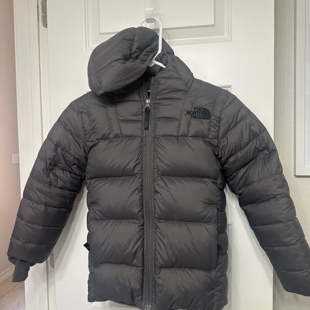 The North Face Kids Charcoal Puffer Jacket